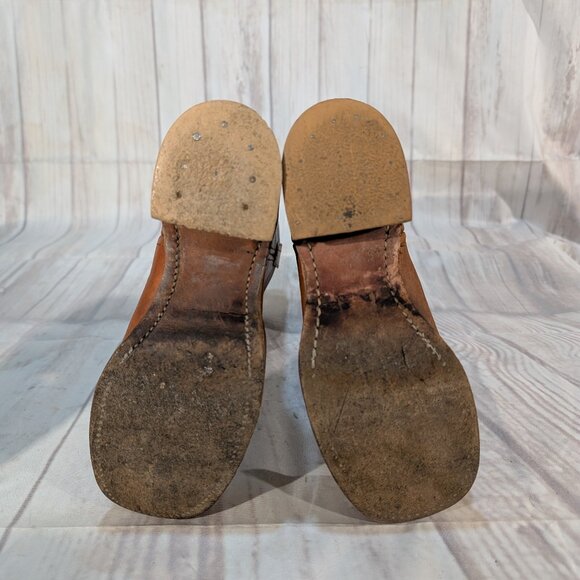 Vintage Double H Boots Brown Leather Campus Style Women - Picture 16 of 16